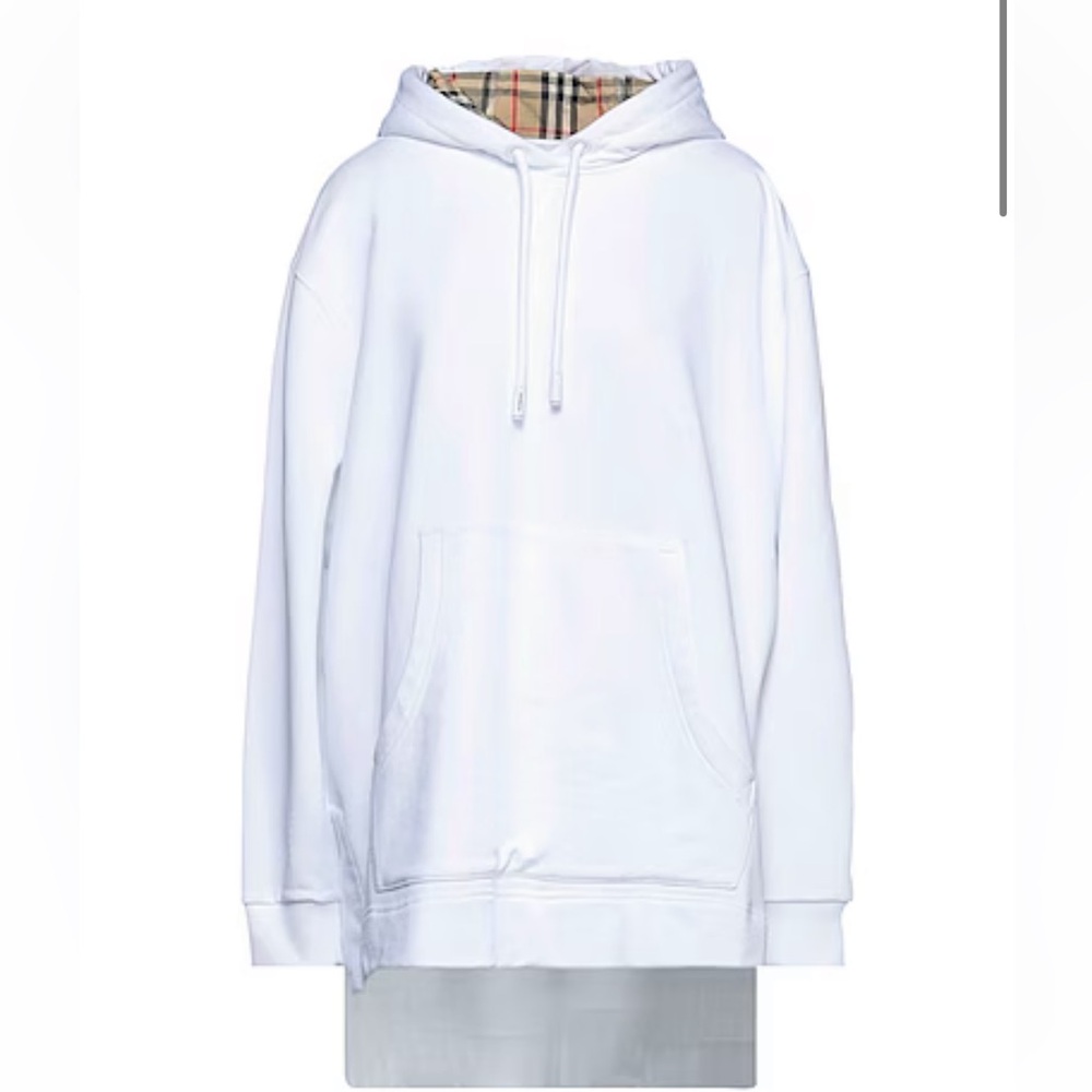 NEW Burberry white hooded sweatshirt size Medium NWT